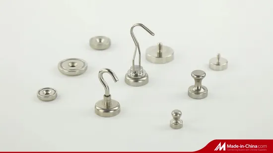 Female Stud Pot Magnets Neodymium Threaded Bushing Shallow Pot Magnet